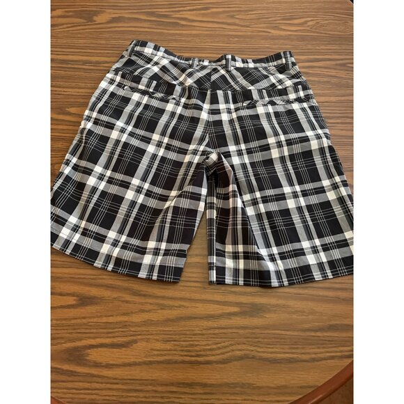 Izod Performx black and white plaid golf shorts size 34 - Picture 2 of 4